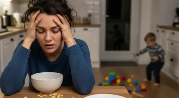 Madre estresada antes de la guía